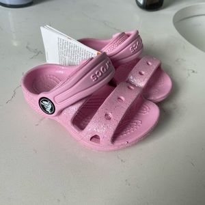 baby glitter Crocs NWT